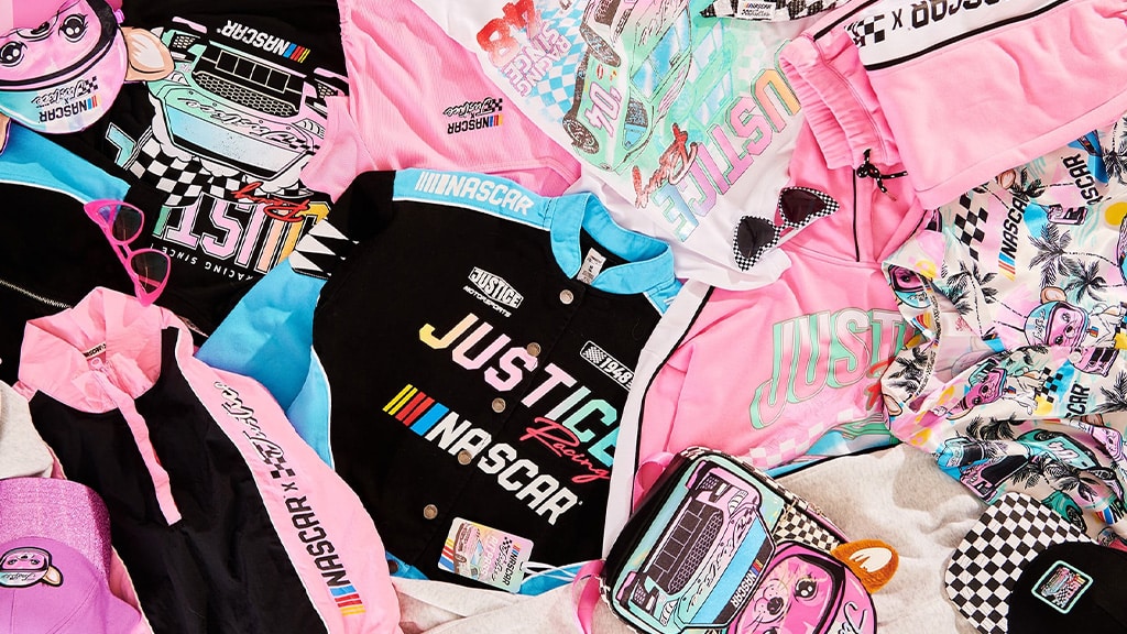 Justice NASCAR kolekcija hitro prinaša modo za najstnike