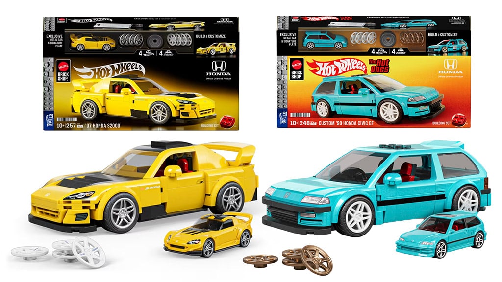 Honde gredo neposredno v garažo Mattel Brick Shop