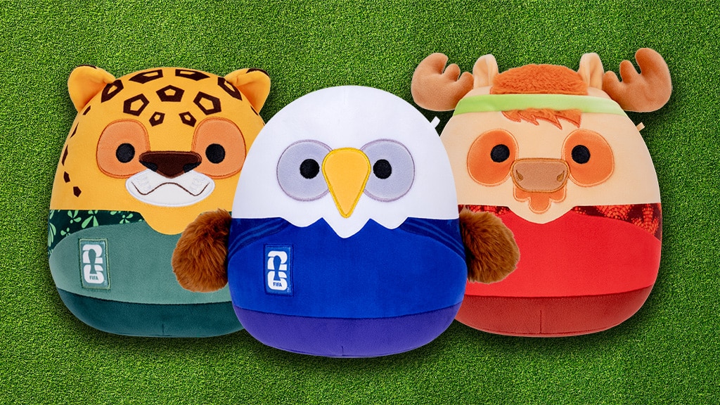 Jazwares FIFA 2026 VB Squishmallows plišaste figure so res kul