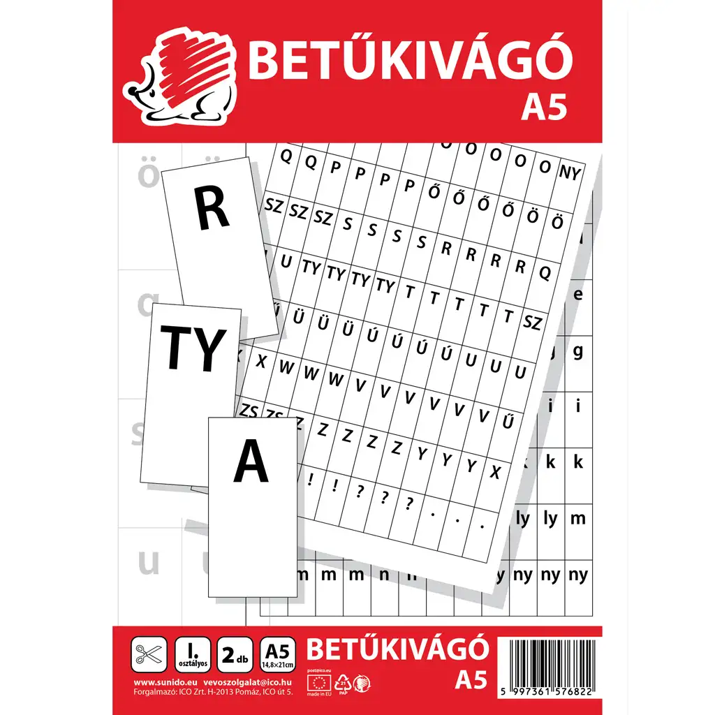 ICO: SÜNI izrezovalnik črk, format A/5, 2 lista