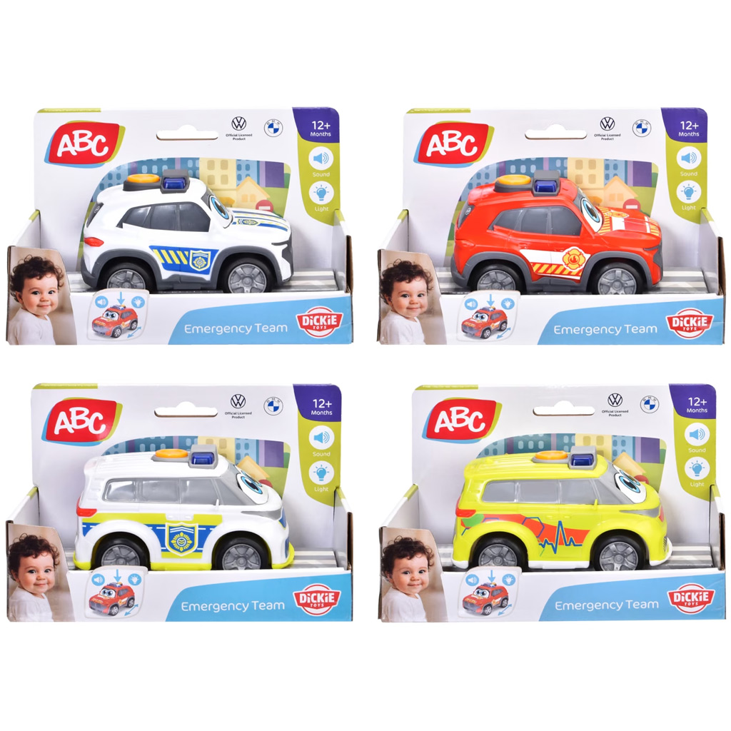 ABC Ekipa za nujno pomoč avto s svetlobo in zvokom, več vrst, 1 kos - Dickie Toys slika 1