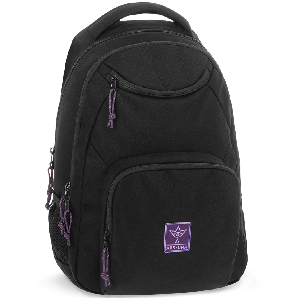 Ars Una: Dekliška črna-vijolična Cordura šolska torba nahrbtnik AU-6 34x45x26cm slika 1