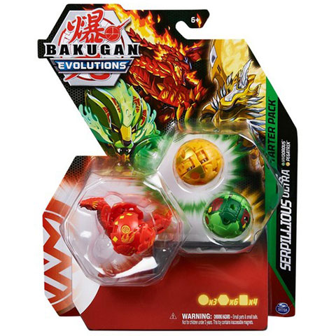 BAKUGAN Legends Starter Pack - Sairus Ultra Con Auxillataur E Cycloid, Action Figure Collezionabili, 3 Bakugan E Accessori