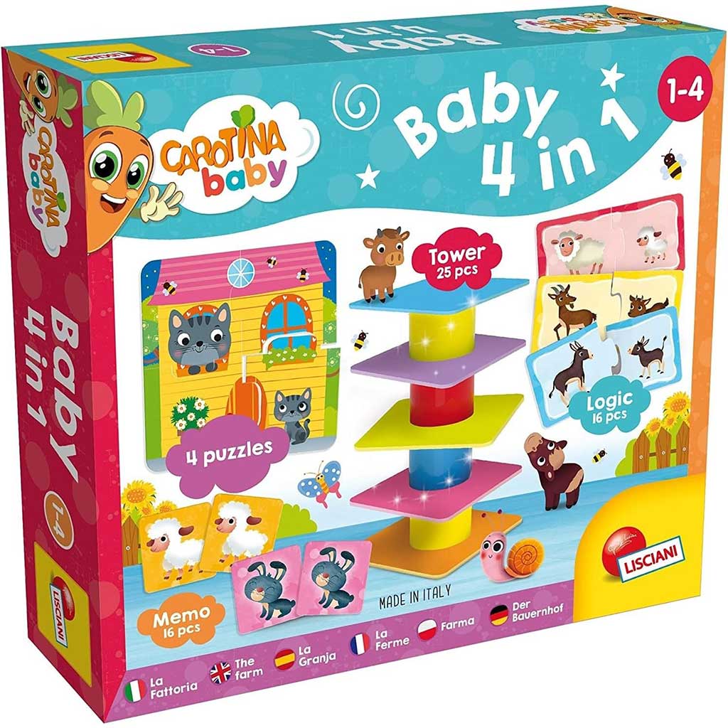 Carotina Baby: 4 v 1-ju igra za razvoj spretnosti - Lisciani slika 1