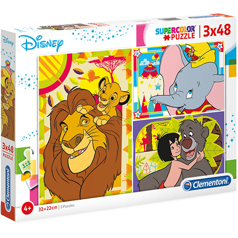 Disney klasike Supercolor Sestavljanka 3-v-1 3x48-delna - Clementoni ...