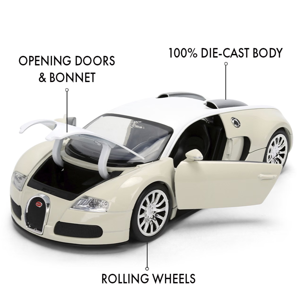 Hitri in besni: 2011 Bugatti Veyron kovinski avtomobilski model 1/24 - Jada Toys slika 3