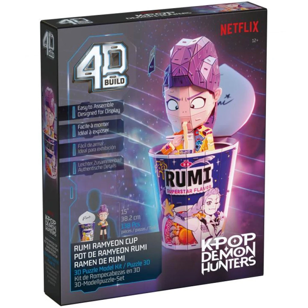 K-Pop Demonski Lovci – Rumi ramen skodelica 4D sestavljanka - Spin Master slika 6