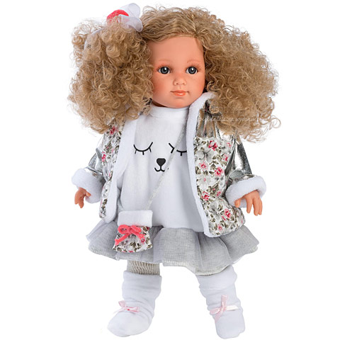 Llorens, Poupée Corps en Tissu 35Cm, Elena Cheveux Lisses