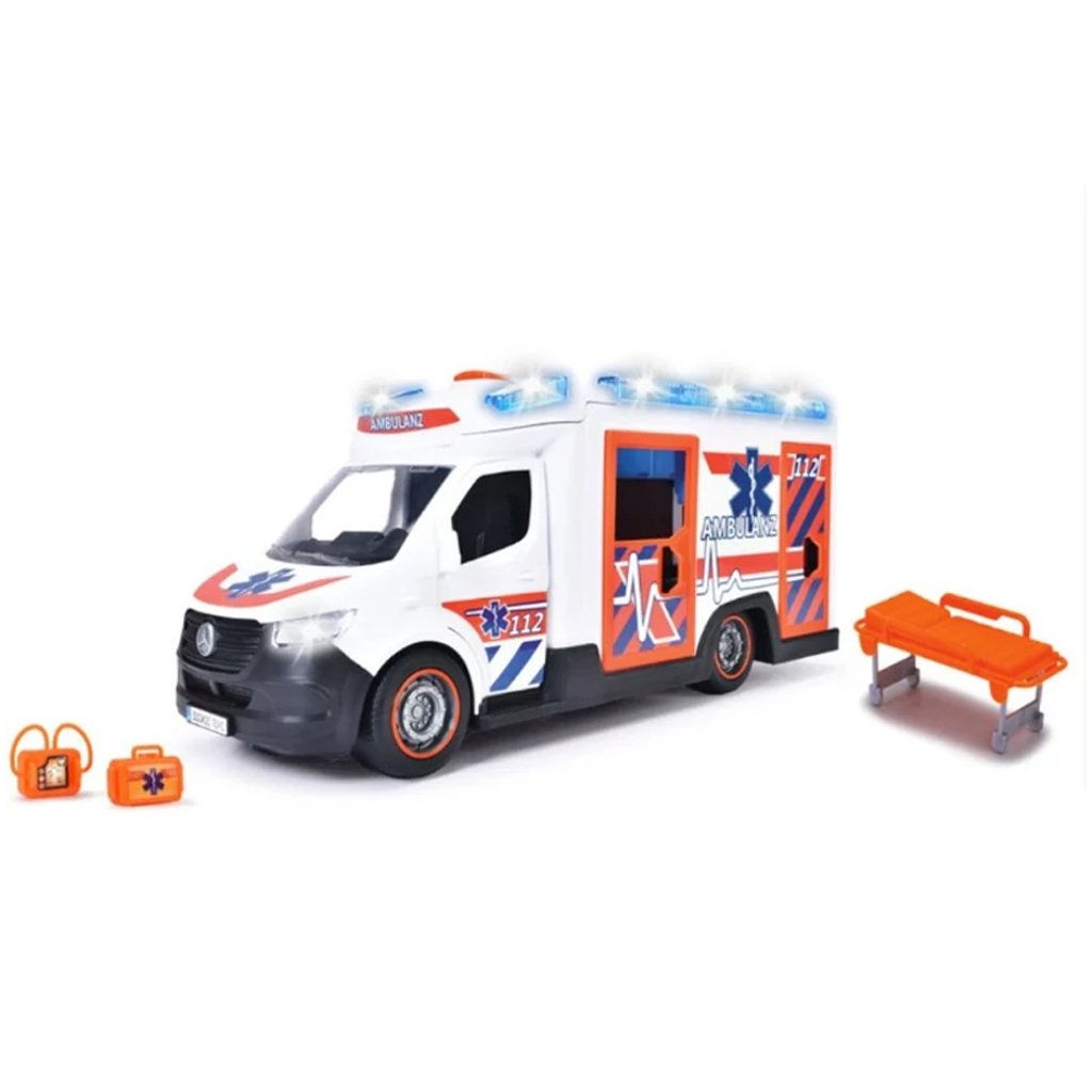 Mercedes-Benz Sprinter Ambulance malenkost s svetlobo in zvokom 35cm - Dickie Toys slika 2