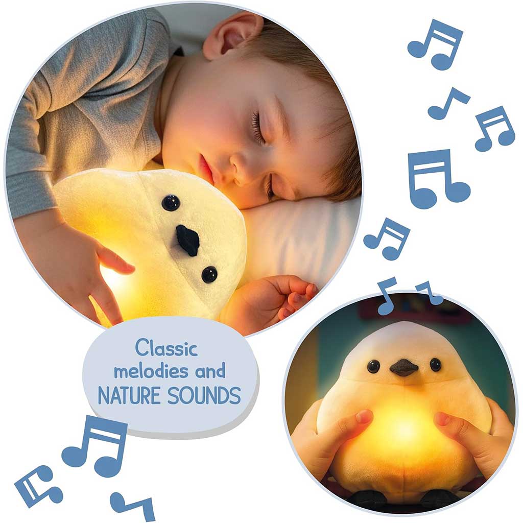 Montessori Baby Snow Fairy LED zvočni plišasti ptiček - Lisciani slika 3