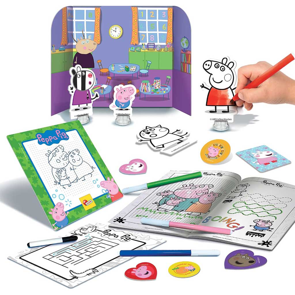 Peppa prašiček risarska šola v nahrbtniku - Lisciani slika 2