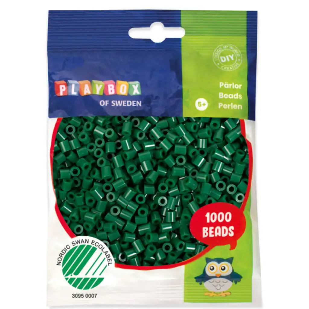 PlayBox: 5mm MIDI likalne perle 1000 kosov v temno zeleni barvi slika 1