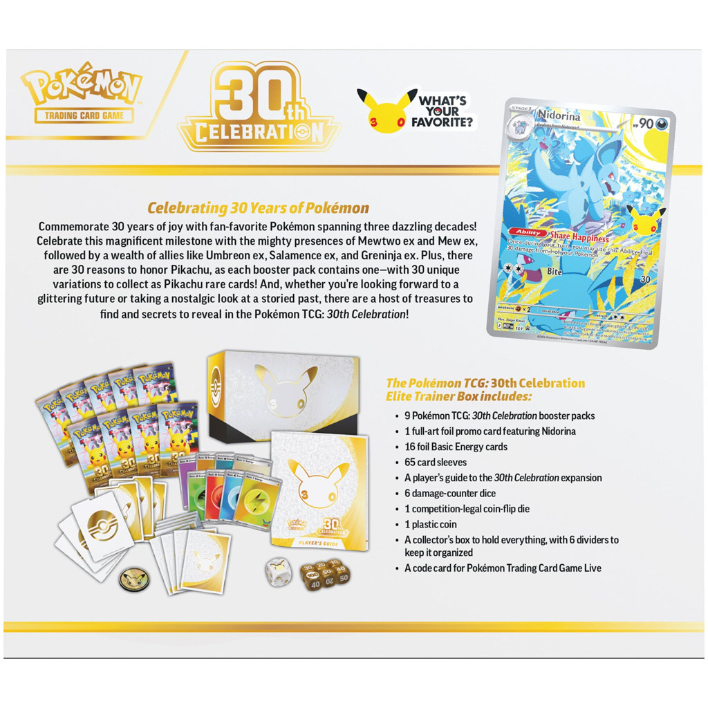 Pokémon TCG: 30. Elite Trainer Box 30. obletnica zbirateljska škatla slika 2