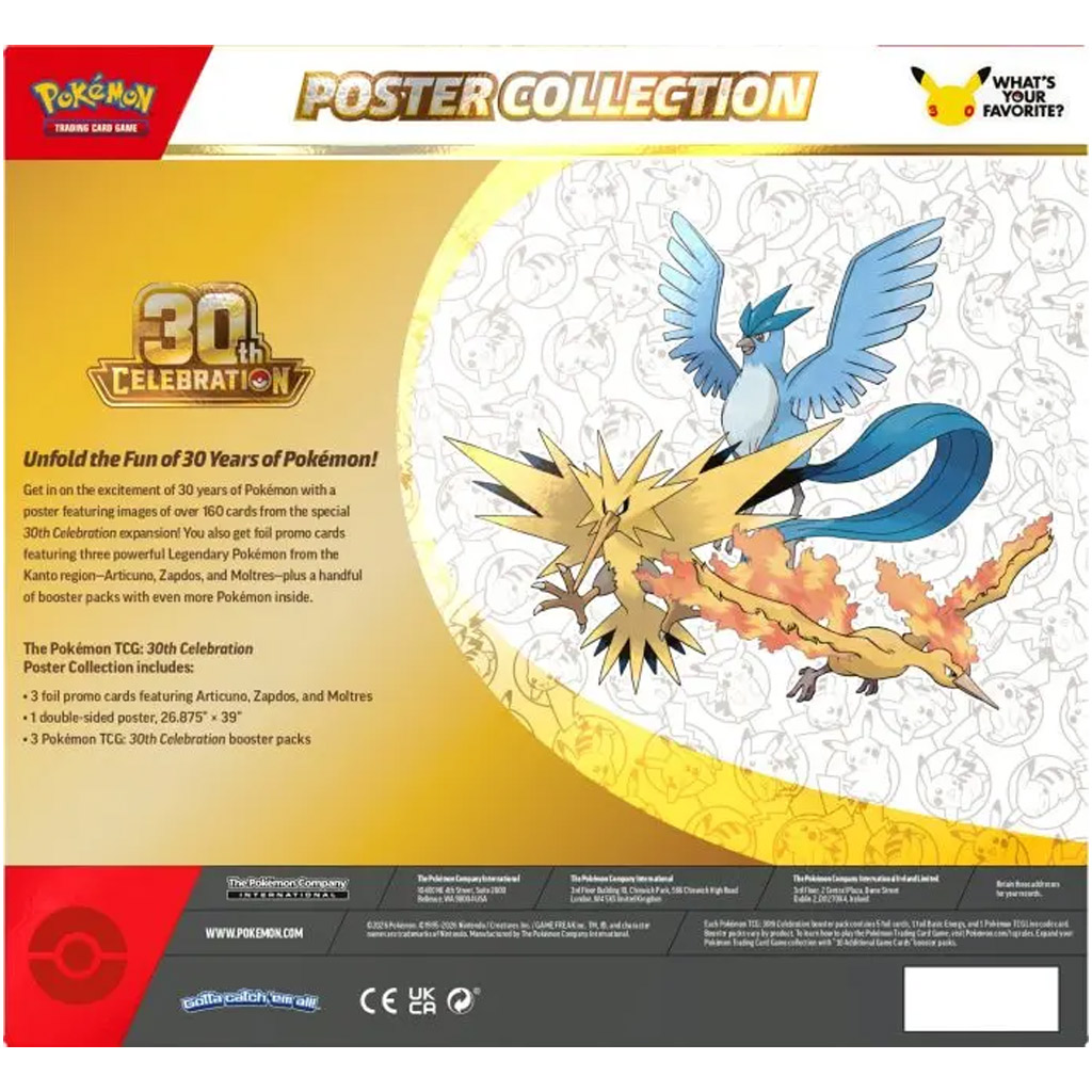 Pokémon TCG: 30. zbirka plakatov – plakat in promocijske karte + booster paketi slika 2