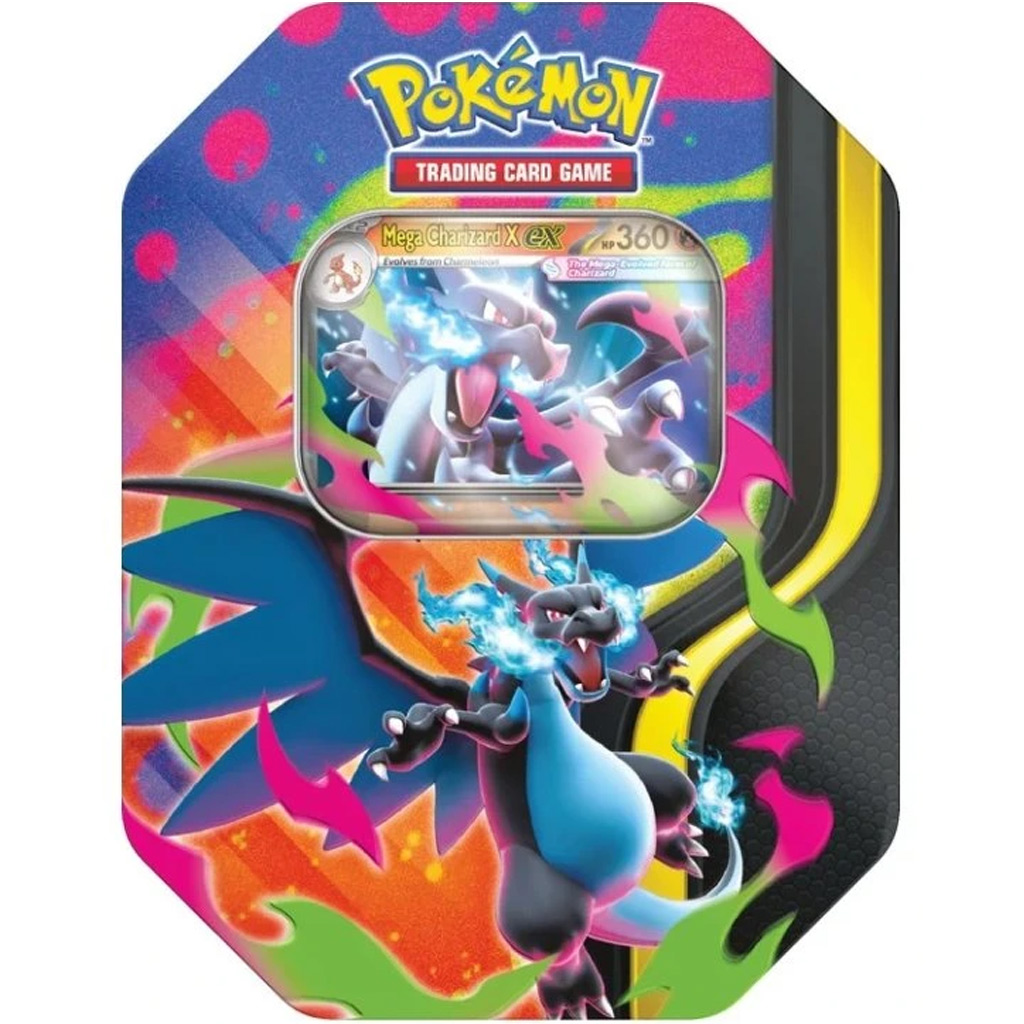 Pokémon TCG: Mega Charizard Tin paket kartic v kovinski škatli v dveh različicah 1 kos slika 2