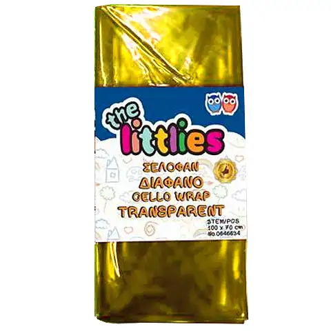 Prozorni rumeni celofanski ovojni papir 70x100cm 2 lista