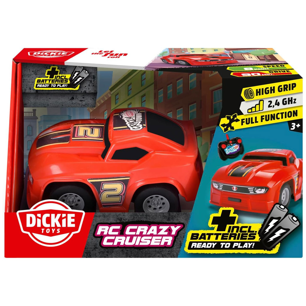 RC Crazy Cruiser daljinsko voden dirkalnik 2,4 GHz – rdeča - Dickie Toys slika 1