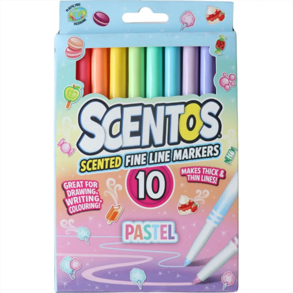 Scentos Dišeči, fino oblikovani flomaster, pastelne barve, 10 kosov slika 1