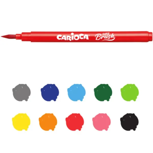 10-delni komplet flomastrov s konico v obliki čopiča Super Brush - Carioca slika 2