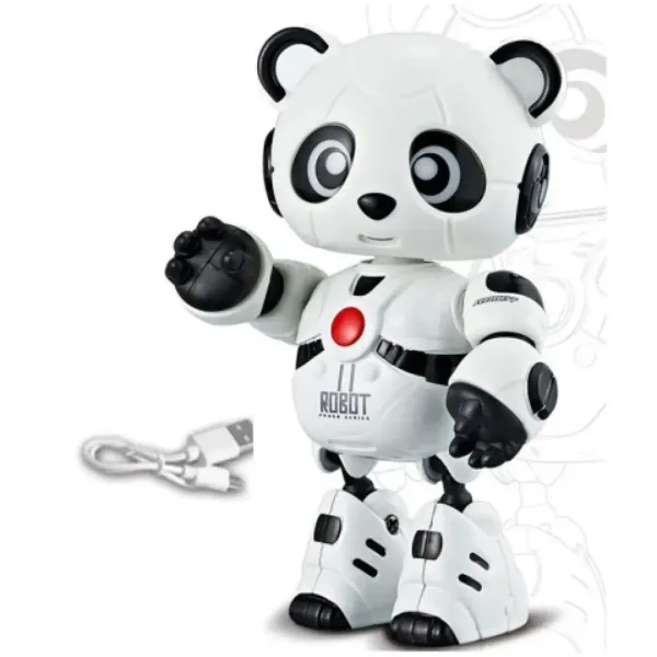 11, robotski panda prijatelj s svetlobnimi in zvočnimi efekti, s kovinskim ohišjem slika 2