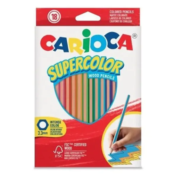 18-delni set barvnih svinčnikov Supercolor - Carioca slika 1