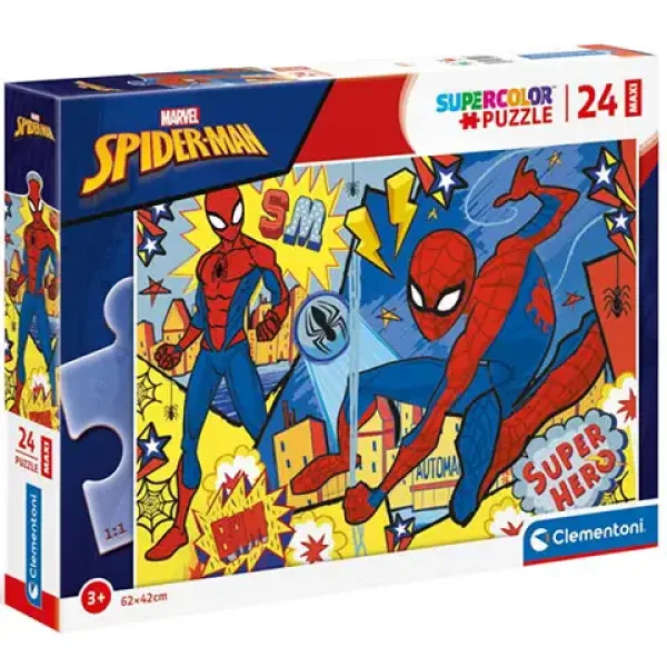 24-delna Supercolor Maxi sestavljanka Marvel: Spider-Man - Clementoni slika 1
