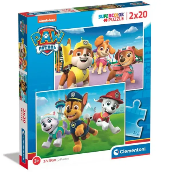 2x20-delna Supercolor sestavljanka Tačke na patrulji 2 v 1 – Clementoni slika 1