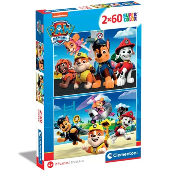 2x60-delna Supercolor sestavljanka Tačke na patrulji – Clementoni slika 1