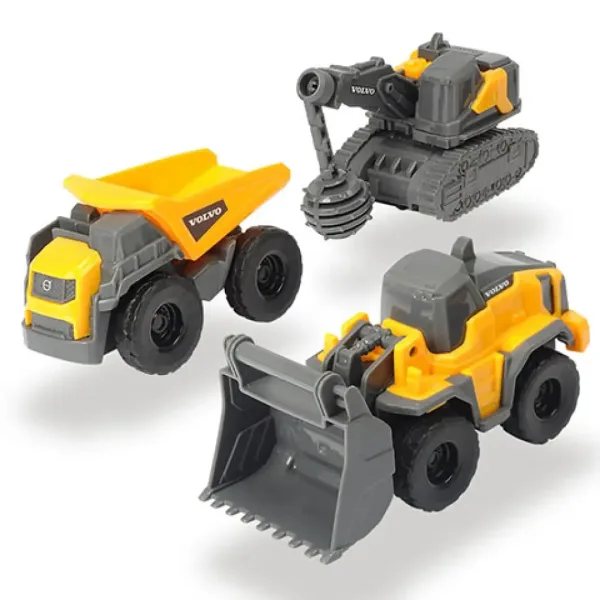 3-delni komplet Volvo delovnih strojev v 2 različicah - Dickie Toys slika 3