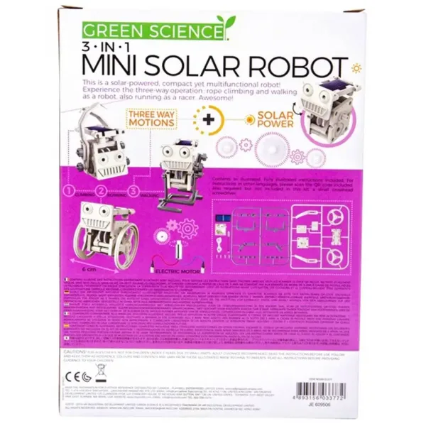 3-v-1 Solarni Robot – Gibanje s sončno energijo, igra z znanostjo slika 2