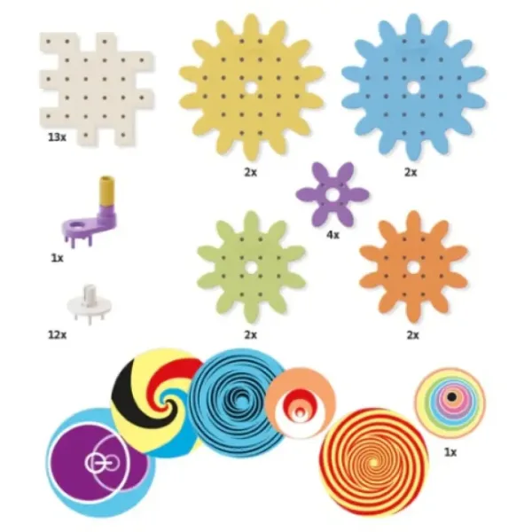 38-delni igralni set Quercetti: Play Eco Kaleido zobniki slika 2
