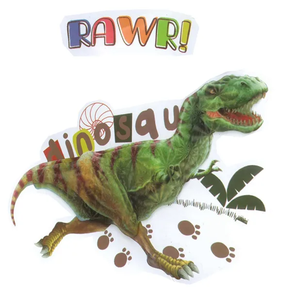 3D Svet Dinosavrov dino stenska nalepka komplet s plakatom slika 4