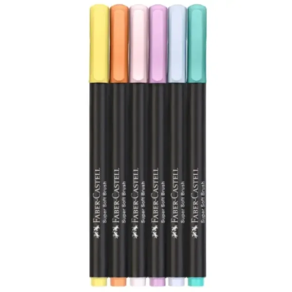 6-delni set barvnih flomastrov Faber-Castell: Black Edition pastelne barve slika 2