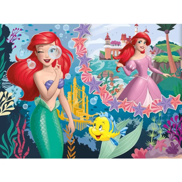 Ariel dva sveta 2 v 1, 48-delni Eco mini sestavljanka in pobarvanka 35x25 cm - Lisciani slika 2