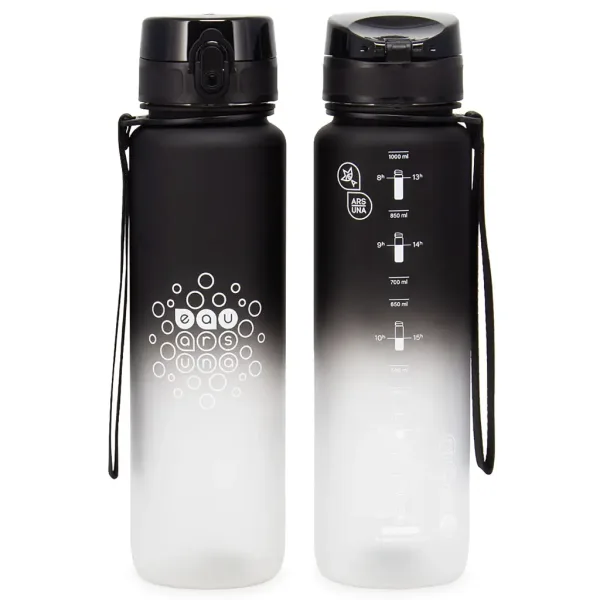 Ars Una: Črno-bela BPA-free motivacijska steklenica 1000ml slika 2