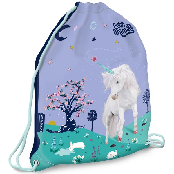 Ars Una: Cute animals Samorog telovadna torba, športna vreča 32x42 cm slika 1