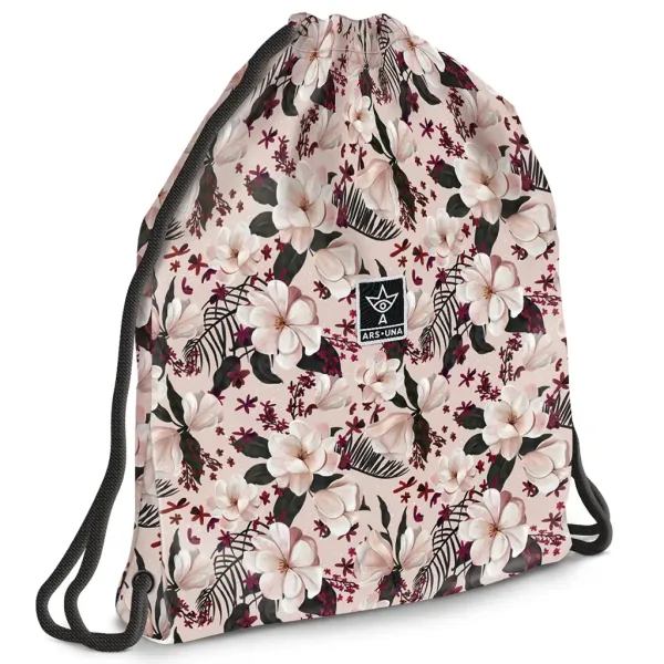 Ars Una: Flowery Pink cvetlična najstniška torba za telovadbo, športna torba 37,5x46cm slika 1