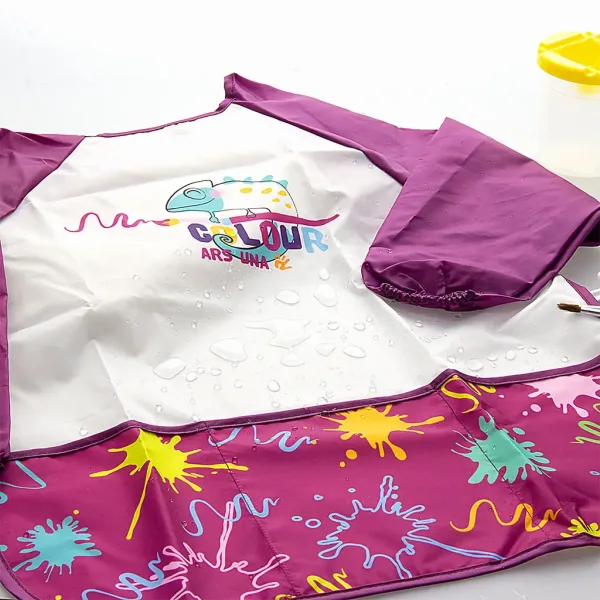 Ars Una: Nepremočljiv predpasnik z dolgimi rokavi za slikanje - Pink Splash slika 3