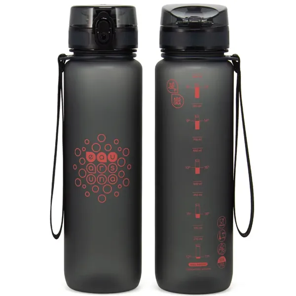 Ars Una: Temno siva motivacijska steklenica brez BPA, 1000 ml slika 2