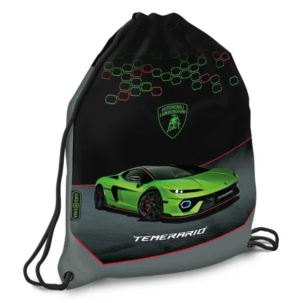 Ars Una: zeleni Lamborghinijev telovadni nahrbtnik, športna torba 32x42 cm slika 1