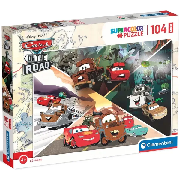 Avtomobili na poti 104-delna maxi supercolor sestavljanka - Clementoni slika 1