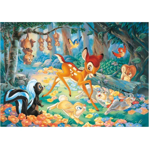 Bambi 2 v 1, 60-delni puzzle in pobarvanka 50x35 cm - Lisciani slika 2