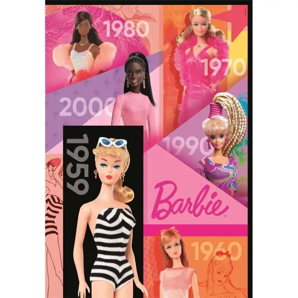 Barbie 65 let 1000-delni Compact sestavljanka 50x70cm - Clementoni slika 2
