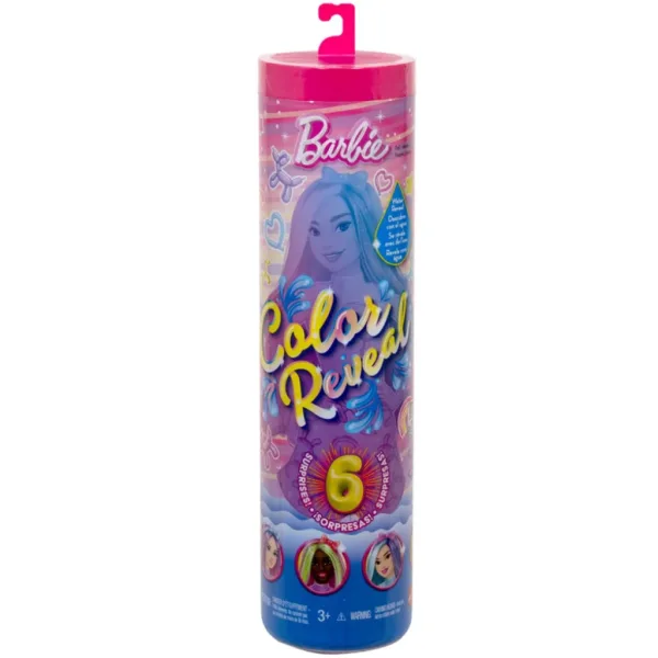 Barbie: Color Reveal lutka, serija presenečenja z balonskim psom – Mattel slika 1
