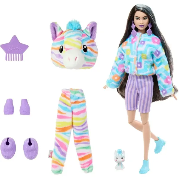 Barbie: Cutie Reveal Presenečenje lutka - Zebra - Mattel slika 3