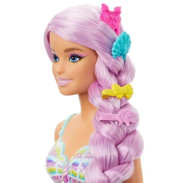 Barbie Dreamtopia: Čarobna pričeska morska deklica lutka 2024 - Mattel slika 4