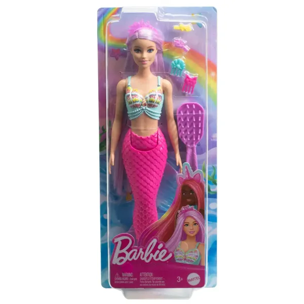 Barbie Dreamtopia: Čarobna pričeska morska deklica lutka 2024 - Mattel slika 6