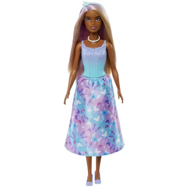 Barbie Dreamtopia: Princeska lutka v modro-vijolični obleki s metulji - Mattel slika 2