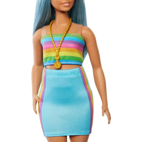 Barbie: Fashionista stil lutka v pisani črtasti obleki - Mattel slika 5