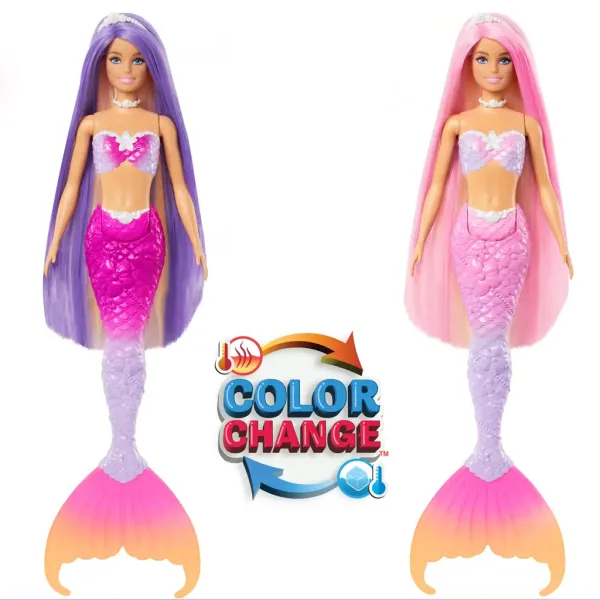 Barbie: Lutka z menjajočo se barvo repa z dodatki - Mattel slika 5